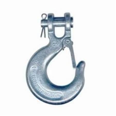 Cm Slip Hook With Latch, 38 In Trade, 5400 Lb Load, Grade 43, Clevis Attachment, Carbon Steel 66373